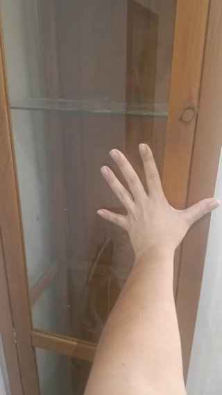 Vitrina cristal y madera