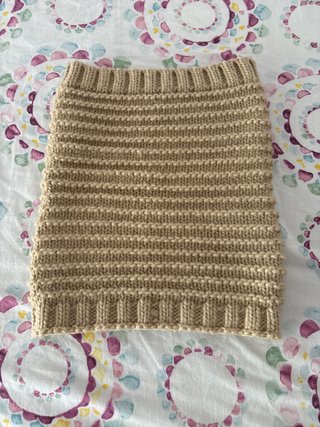Cuello abrigado tejido beige