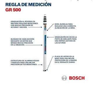 Bastón de medición Bosch GR 500