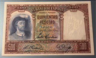 500 Pesetas España 1931 Banco de España