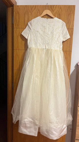 Vestido Comunión Niña Grande Blanco/Dorado