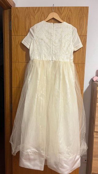 Vestido Comunión Niña Grande Blanco/Dorado
