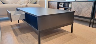 Mesa de centro moderna 2 compartimentos y 2 cajone
