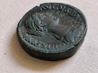 Moneda Romana. Sestercio. Crispina