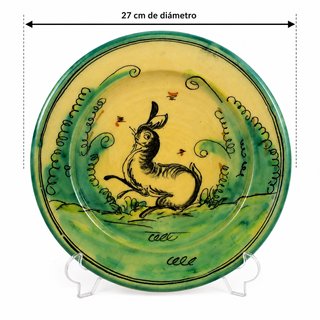 Plato de Colgar Cerámica Puente Arzobispo Conejo