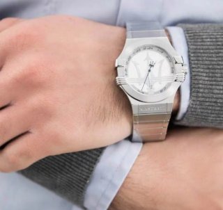 Reloj Maserati Plata y Blanco