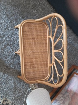 Sillón de ratán y mimbre