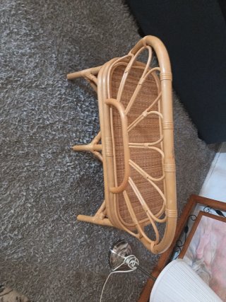 Sillón de ratán y mimbre
