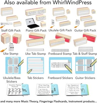 Tarjetas didácticas acordes ukelele