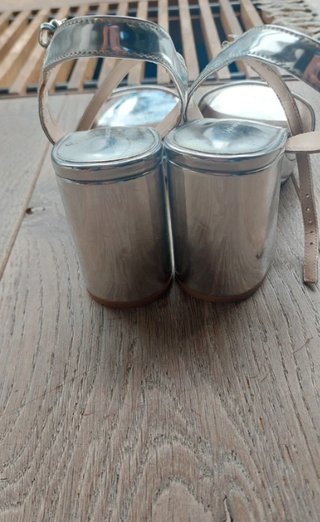 Sandalias Zara Talla 37.5 Plataforma Tacón