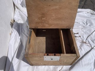 Caja de herramientas madera antigua