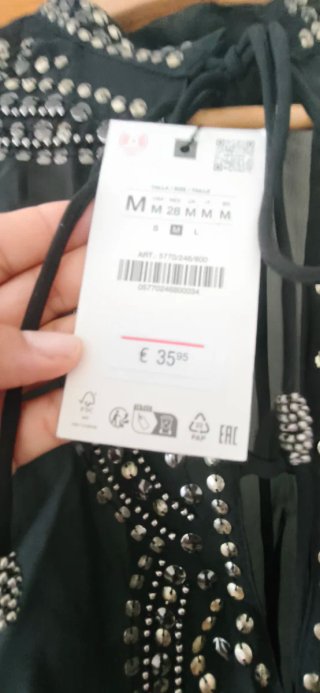 Blusa Zara Elegante Negra