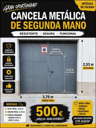 Cancelas metálicas de segunda mano