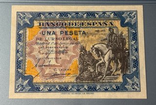 1 Peseta 1940 (ND 1941) España PMG 64 EPQ