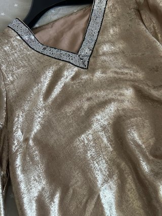Conjunto Abba dorado y plateado