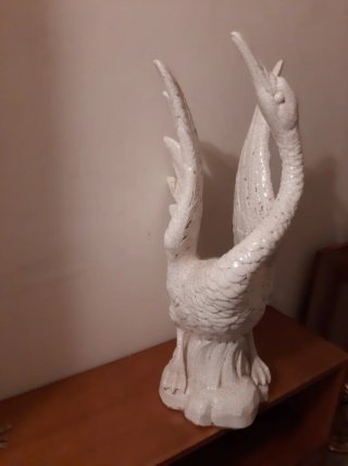 Figura Cisne Cerámica Blanco
