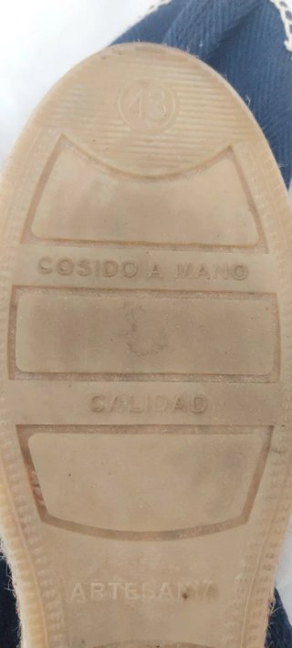 2 Pares Alpargatas Hombre Talla 43