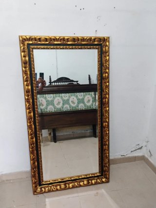 Espejo Grande Antiguo Dorado