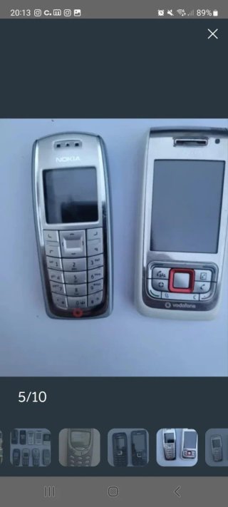 Teléfonos Nokia Negros y Plateados