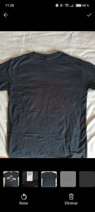Camiseta Negra Diseño Esqueleto Talla M