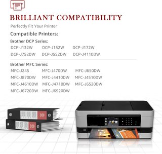 Toner Kingdom LC-123XL 16 Cartuchos de Tinta Compatibles para Brother LC123