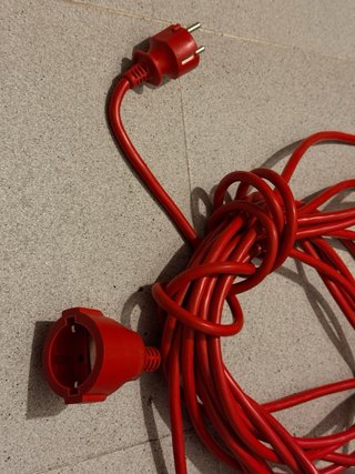 Cable alargador rojo 15m