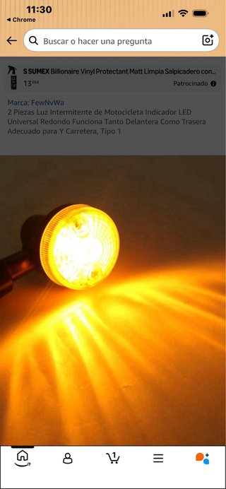 Intermitentes naranjas para moto