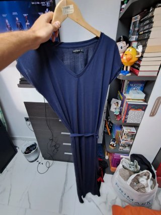 Vestido largo azul talla S