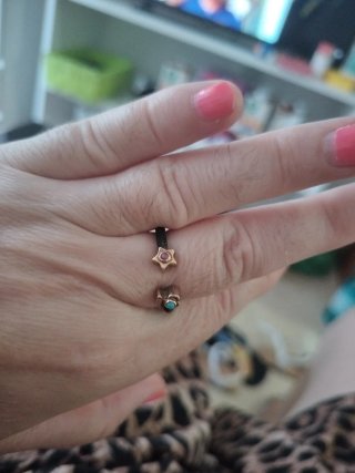Anillo Tous Estrella y Flor Oro Turquesa