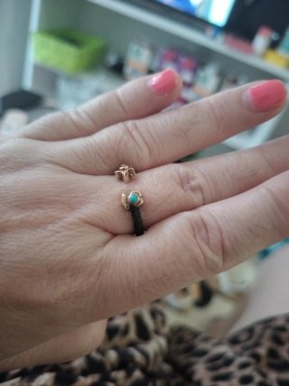 Anillo Tous Estrella y Flor Oro Turquesa
