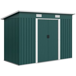 Casetta da Giardino in Acciaio Verde 272 X 134 cm
