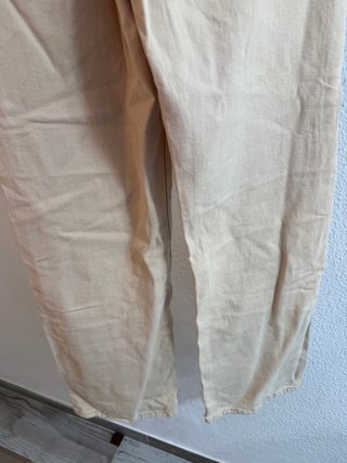 Pantalones vaqueros rectos beige Talla 38