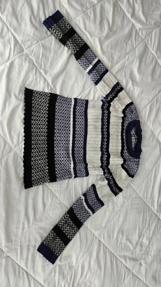 Jersey de punto con rayas para mujer