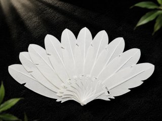 Abanico Plumas Realista 3D Impreso