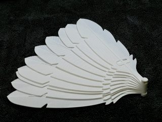 Abanico Plumas Realista 3D Impreso