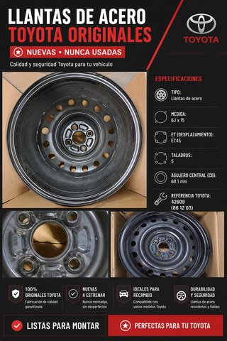 Llanta Toyota 15 Original Nueva OEM2150649
