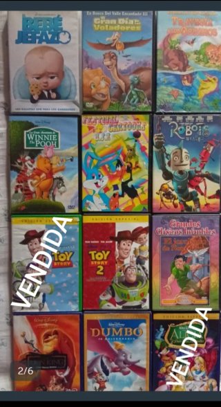 Lote de películas de animación. Liquidación