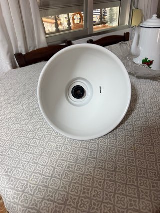 Lámpara de techo metálica plateada