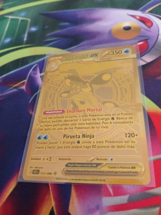 Carta Pokémon Mega Greninja EX Dorada