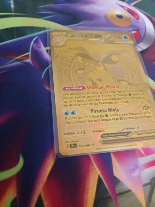 Carta Pokémon Mega Greninja EX Dorada