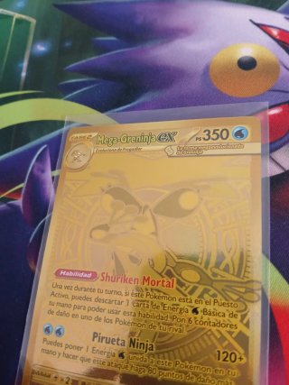 Carta Pokémon Mega Greninja EX Dorada