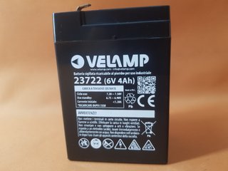 Batería Recargable Velamp 6V 4Ah Plomo-Ácido