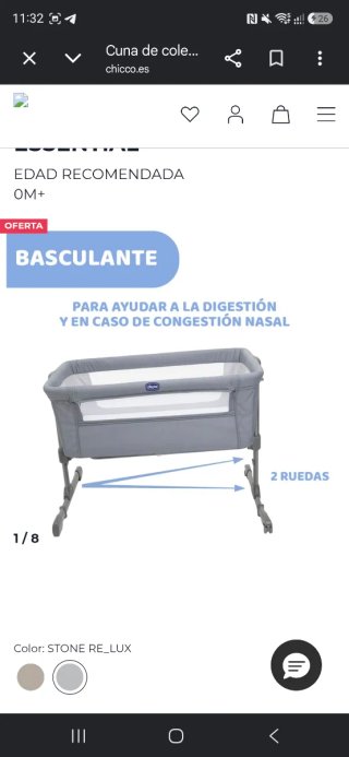 Cuna colecho Chicco Essential OM+