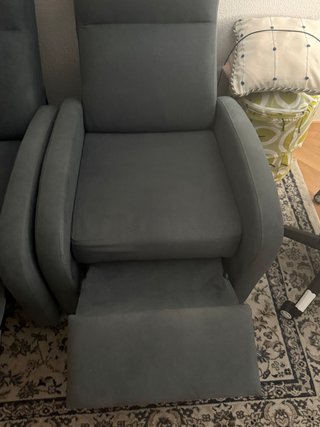 2 Sillones Relax Push Back Grises