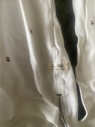 Polo Tommy Hilfiger Blanco Manga Larga