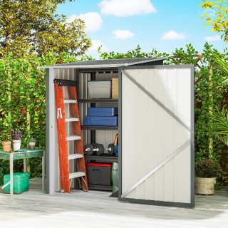 Casetta da Giardino Acciaio Galvanizzato Grigio