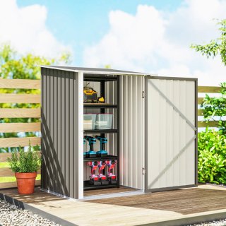 Casetta da Giardino Acciaio Galvanizzato Grigio