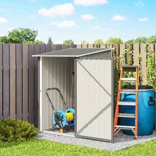 Casetta da Giardino Acciaio Galvanizzato Grigio