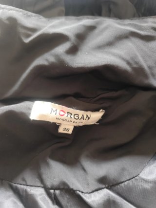 Abrigo de plumas negro mujer