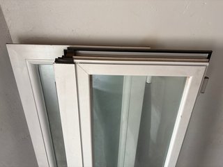 Ventana aluminio cristal 34x115 cm